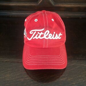 Titleist Red Cap with White Script Logo 🧢⛳️🏌️‍♀️🏌️‍♂️